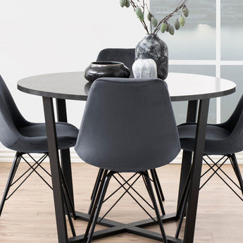 Mesa de comedor redonda 110 | ABEDUL BLACK