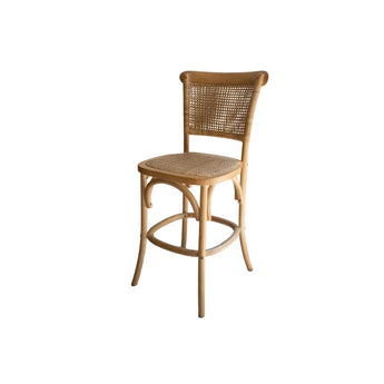 Taburete Tradition Respaldo Ratán 62 cm